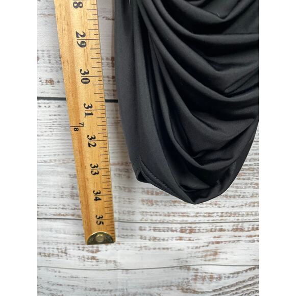 Missguided Slinky Ruched Bust Cami Mini Dress Black NEW US 6 Formal Dance - Picture 4 of 8